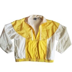 Vintage 90's R&R Sports Abstract Print Full Zip Windbreaker Jacket Size 14-16